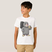 Mole als Handyman met Hammer T-shirt (Voorkant volledig)