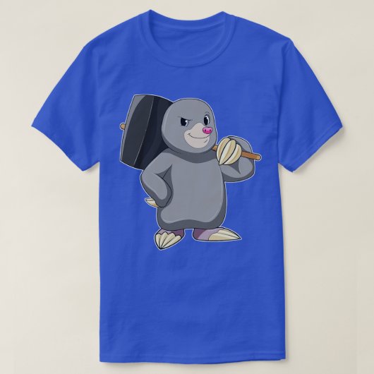 Mole als Handyman met Hammer T-shirt (Design voorkant)