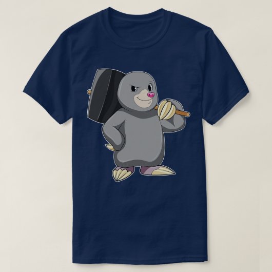 Mole als Handyman met Hammer T-shirt (Design voorkant)