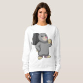 Mole als Handyman met Hammer Trui (Voorkant volledig)