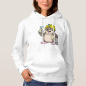 Mole als Miner met Shovel & Diamond Hoodie (Voorkant)