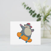 Mole als Skater met skateboard Briefkaart (Staand voorkant)