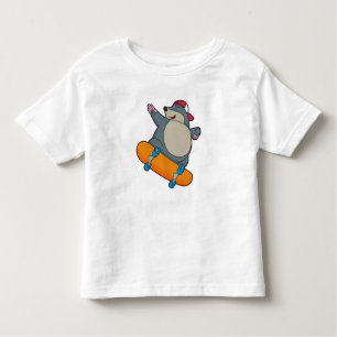 Mole als Skater met skateboard Kinder Shirts