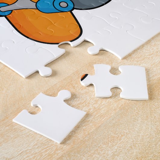 Mole als Skater met skateboard Legpuzzel (Zijkant)