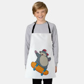 Mole als Skater met skateboard Schort (Gedragen)