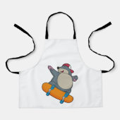 Mole als Skater met skateboard Schort (Voorkant)