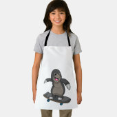 Mole als Skater met skateboard Schort (Insitu)