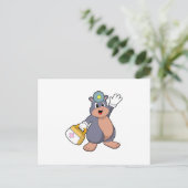 Mole als verpleegster met EHBO-kit.PNG Briefkaart (Staand voorkant)