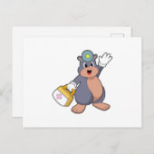 Mole als verpleegster met EHBO-kit.PNG Briefkaart (Voorkant / Achterkant)
