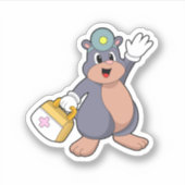 Mole als verpleegster met verbandtrommel.PNG Sticker (Voorkant)