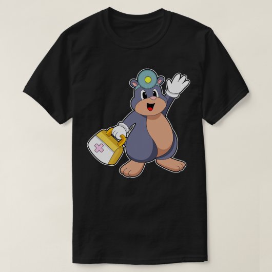 Mole als verpleegster met verbandtrommel t-shirt (Design voorkant)