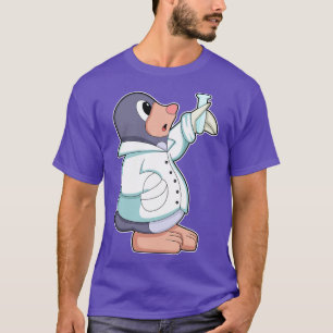 Mole als wetenschapper met testbuis t-shirt