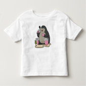 Mole als zanger met microfoon kinder shirts (Voorkant)