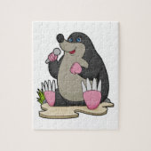 Mole als zanger met microfoon legpuzzel (Verticaal)