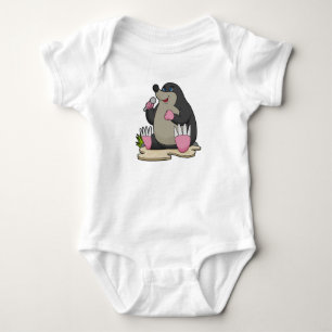 Mole als zanger met microfoon romper