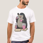 Mole als zanger met microfoon t-shirt (Voorkant)