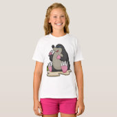Mole als zanger met microfoon t-shirt (Voorkant volledig)