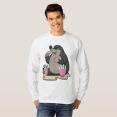 Mole als zanger met microfoon t-shirt (Voorkant volledig)