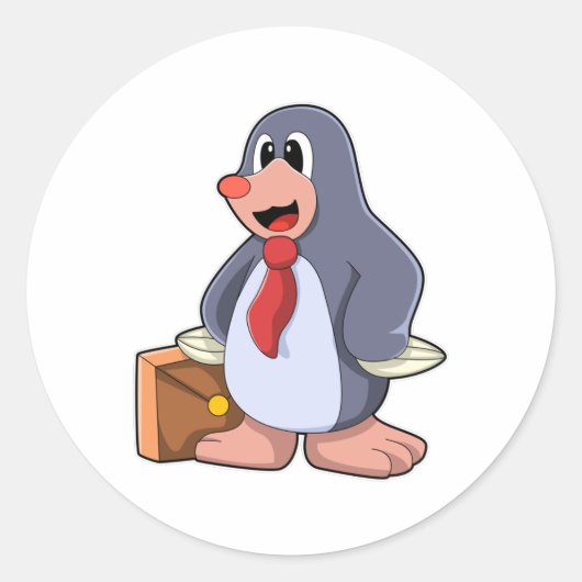 Mole as Enterprise met Bag Ronde Sticker (Voorkant)