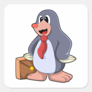 Mole as Enterprise met Bag Vierkante Sticker