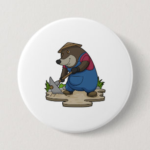 Mole as Farmer Ronde Button 7,6 Cm