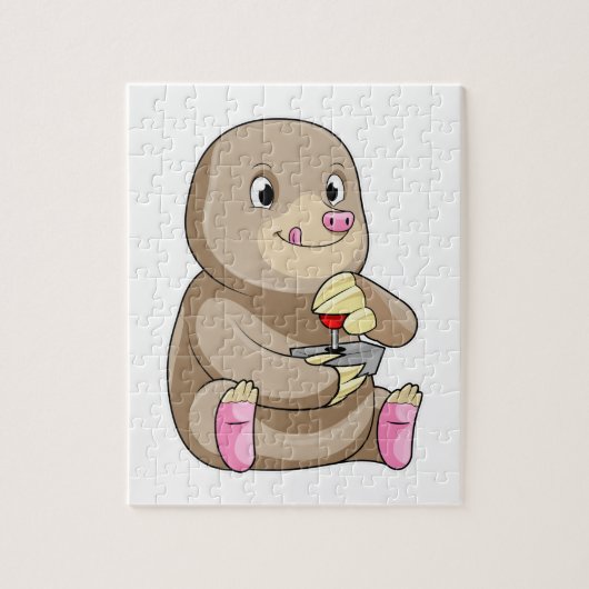 Mole as Gamer met Joystick Legpuzzel (Verticaal)