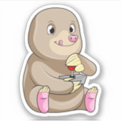 Mole as Gamer met Joystick Sticker (Voorkant)