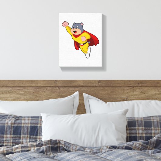 Mole as Hero Canvas Afdruk (Insitu (Slaapkamer))