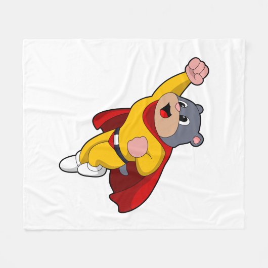 Mole as Hero Fleece Deken (Voorkant (Horizontaal))