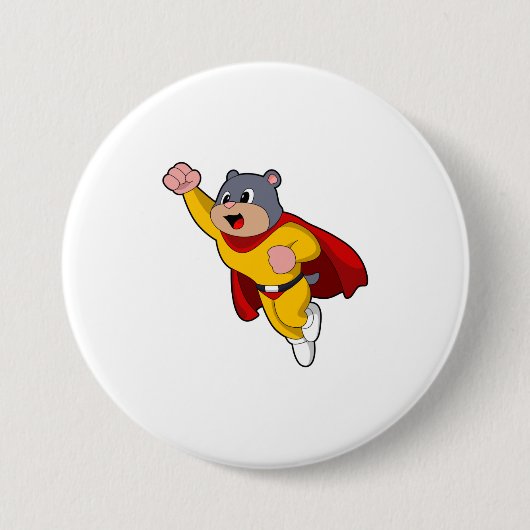Mole as Hero Ronde Button 7,6 Cm (Voorkant)