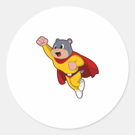 Mole as Hero Ronde Sticker (Voorkant)