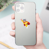 Mole as Hero Sticker (Telefoon)