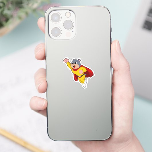 Mole as Hero Sticker (Telefoon)