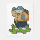 Mole as Hiker with Backpack Fleece Deken (Voorkant)