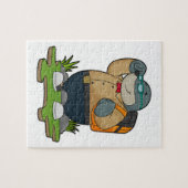 Mole as Hiker with Backpack Legpuzzel (Horizontaal)