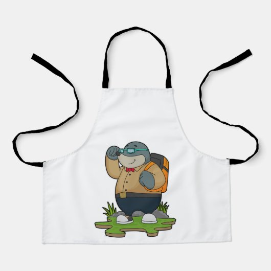 Mole as Hiker with Backpack Schort (Voorkant)