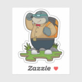 Mole as Hiker with Backpack Sticker (Vel)
