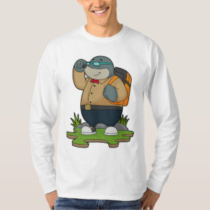 Mole as Hiker with Backpack T-shirt