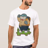 Mole as Hiker with Backpack T-shirt (Voorkant)