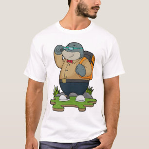 Mole as Hiker with Backpack T-shirt