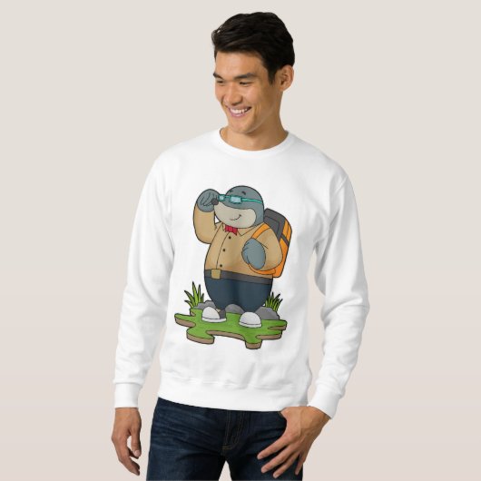 Mole as Hiker with Backpack Trui (Voorkant volledig)