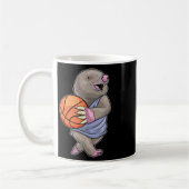 Mole Basketball Player Basketball Koffiemok (Links)
