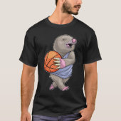 Mole Basketball speler Basketbal T-shirt (Voorkant)