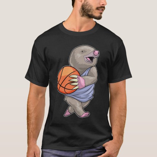 Mole Basketball speler Basketbal T-shirt (Voorkant)