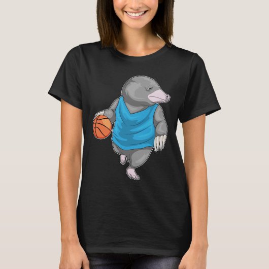 Mole Basketball speler Basketbal T-shirt (Voorkant)