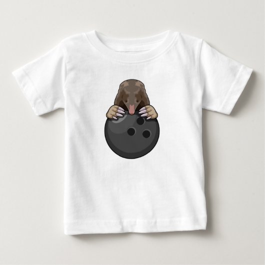 Mole bij Bowling met Bowling ball (Voorkant)