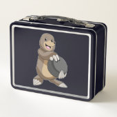 Mole bij Bowling met Bowling ball (Achterkant)