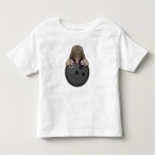 Mole bij Bowling met Bowling ball Kinder Shirts (Voorkant)