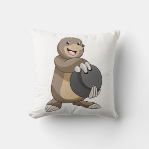 Mole bij Bowling met Bowling ball Kussen