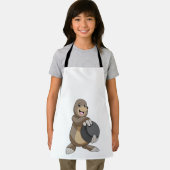 Mole bij Bowling met Bowling ball Schort (Insitu)